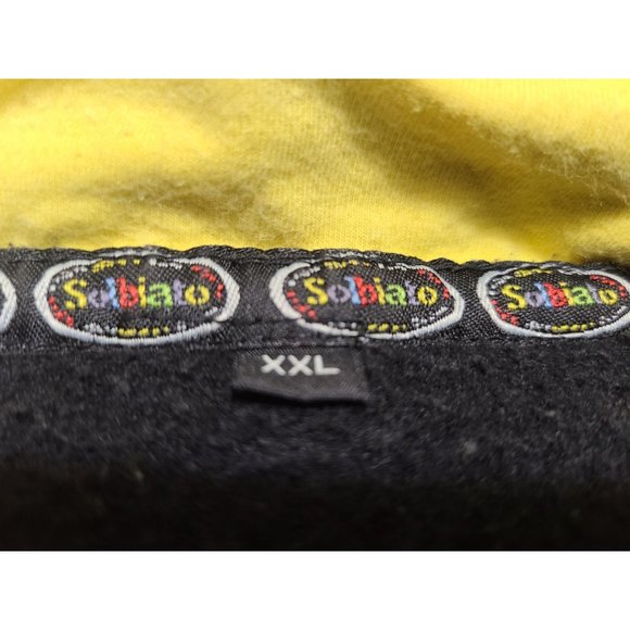 90's Solbiato Sport Vest Size XXL Yellow Black Full Zip Go-Go Aye Moe Kil Bob - Picture 8 of 10